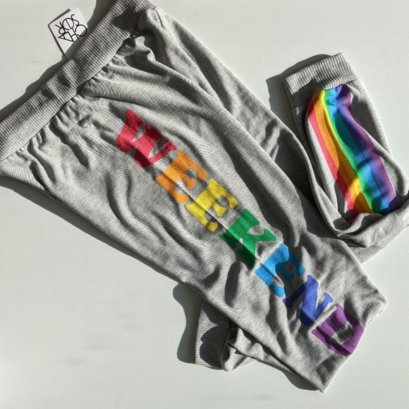 Chaser Pants - NEW Chaser Weekend Rainbow jogger sweatpants